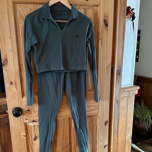 Lacoste Olive Green Long Sleeve Set